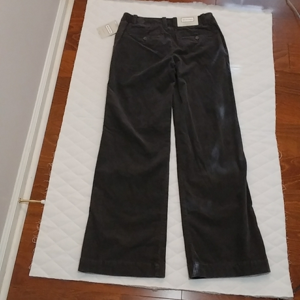 Merona Womens Green Condruoy Pants Boot Leg Contour Fit Sit Below Waist Sz 4 NWT